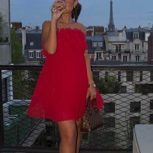 Red Zara dress
